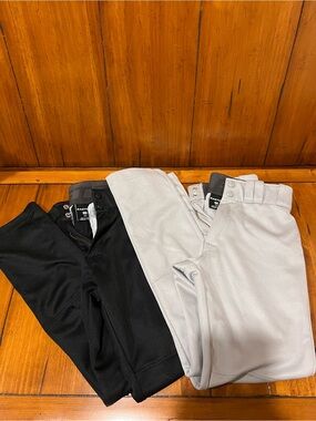 Easton Kids Baseball Pants in Black and Light  Sz Youth Medium